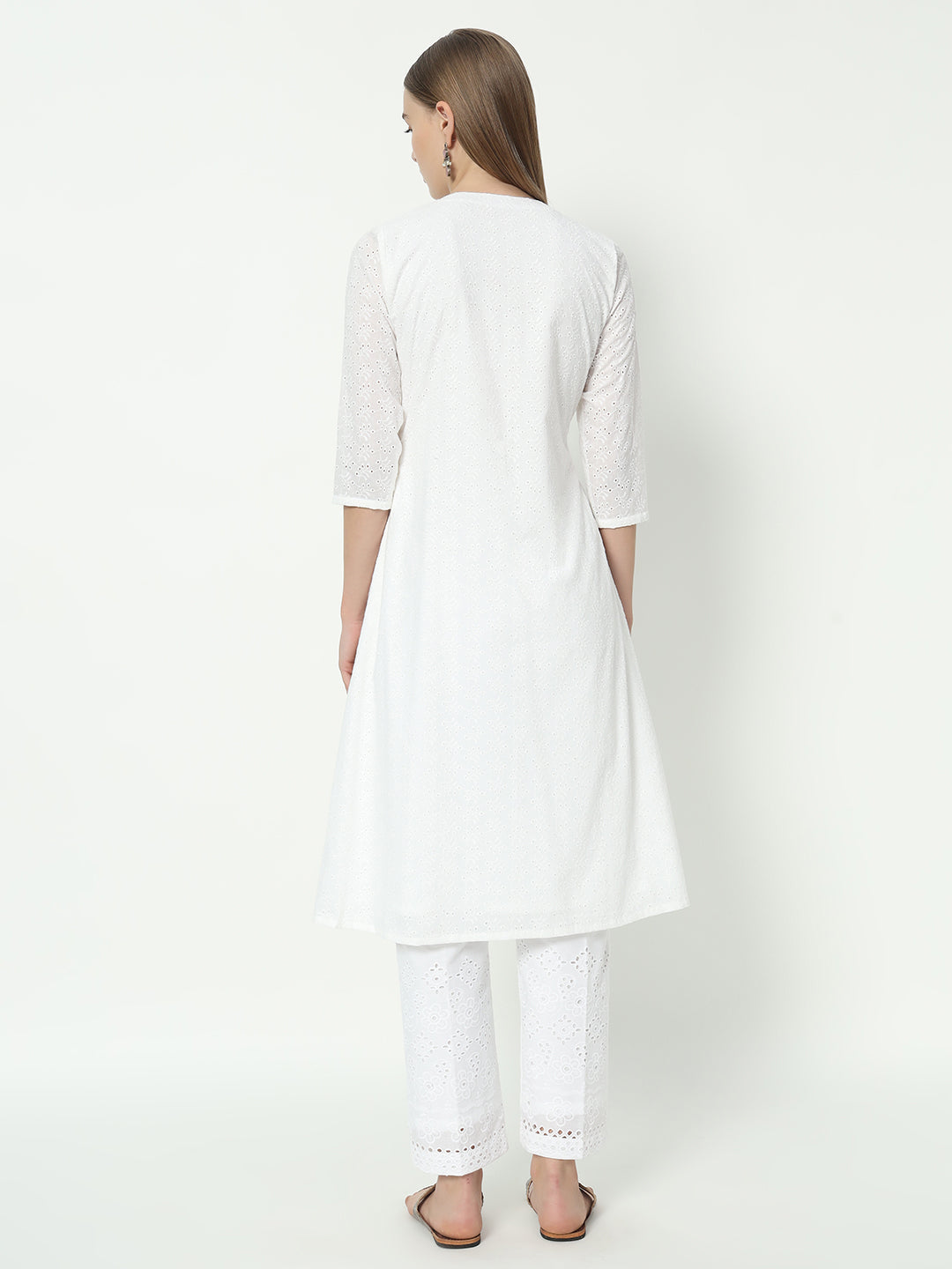 Fab Fashion Chiken Kari Angrakha V Neck Set | Grocsy