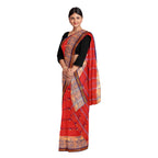 Exclusive Collection 100% Pure Cotton Red Tant Saree With Hand Weaving Work | Grocsy