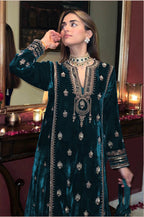 Lorenvalley Fashion Women Rama Velvet Embroidered Salwar Suit Material | Grocsy
