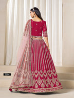 Anaita Red Heavy Embroidered Art Silk Designer Lehenga Choli | Grocsy