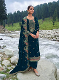 Lorenvalley Fashion Women Rama Velvet Embroidered Salwar Suit Material | Grocsy