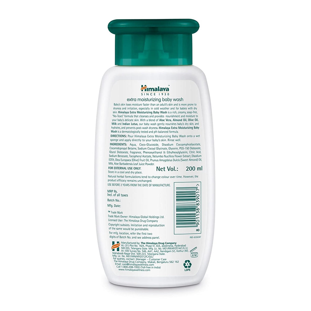 Himalaya Extra Moisturizing Baby Wash | Grocsy