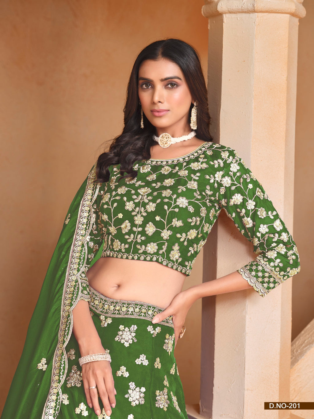 Anaita Green Embroidered Heavy Organza Designer Lehenga With Blouse | Grocsy
