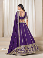 Anaita Purple Embroidered Art Silk Designer Lehenga Choli | Grocsy