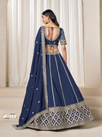 Anaita Navy Embroidered Art Silk Designer Lehenga Choli | Grocsy