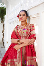 Lorenvalley Green Vichitra Silk Plain with Paithani lace border Lehenga Choli | Grocsy