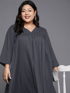 Sztori Plus Size V Neck A Line Kurta With Trouser | Grocsy