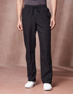Fabmade White Black Combo Men Linen Pajama | Grocsy