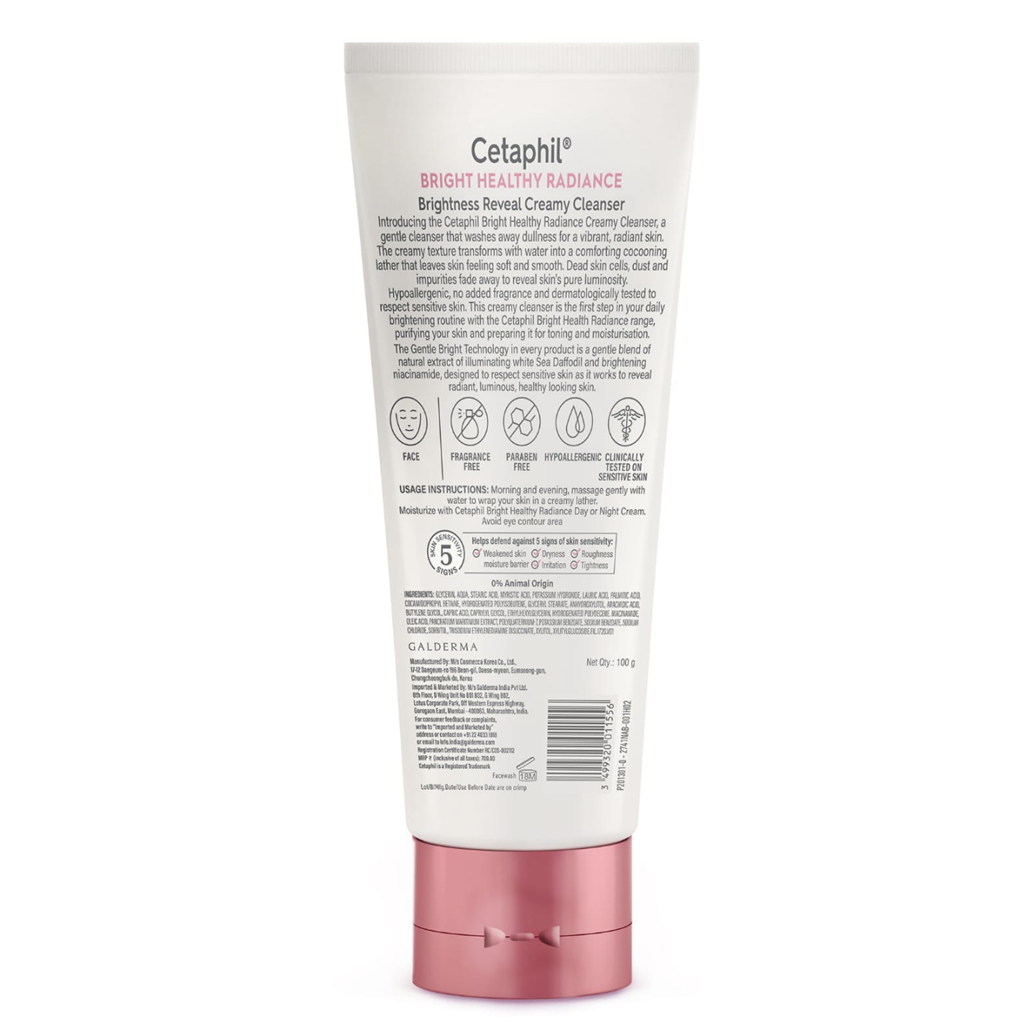 Cetaphil Bright Healthy Radiance Brightness Reveal Creamy Cleanser | Grocsy