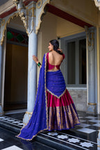 Lorenvalley Pink Narayan Pattu Fabric with Zari Weaving Work Lehenga Choli | Grocsy