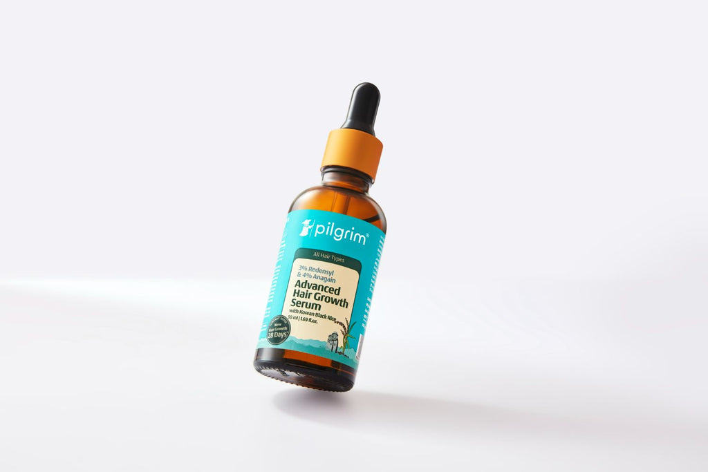 Pilgrim Redensyl 3% + Anagain 4% + 5% Capilia Stem Advanced Hair Growth Serum with Korean Black Rice | Grocsy