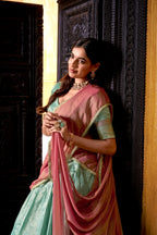 Lorenvalley Fashion Skyblue Dupion Silk Zari Weaving Work Lehenga Choli with Dupatta | Grocsy