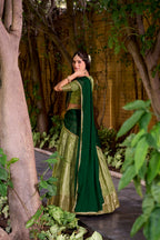 Lorenvalley Fashion Pista Dupion Silk Zari Weaving Work Lehenga Choli with Dupatta | Grocsy