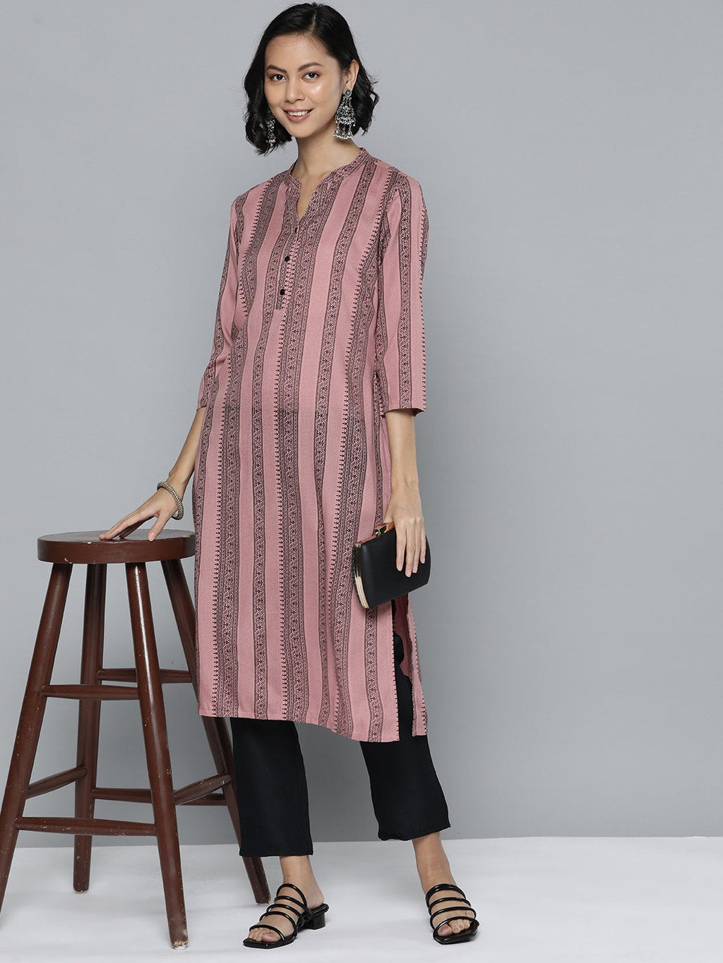 HERE&NOW Women Ethnic Motifs Printed Kurta | Grocsy