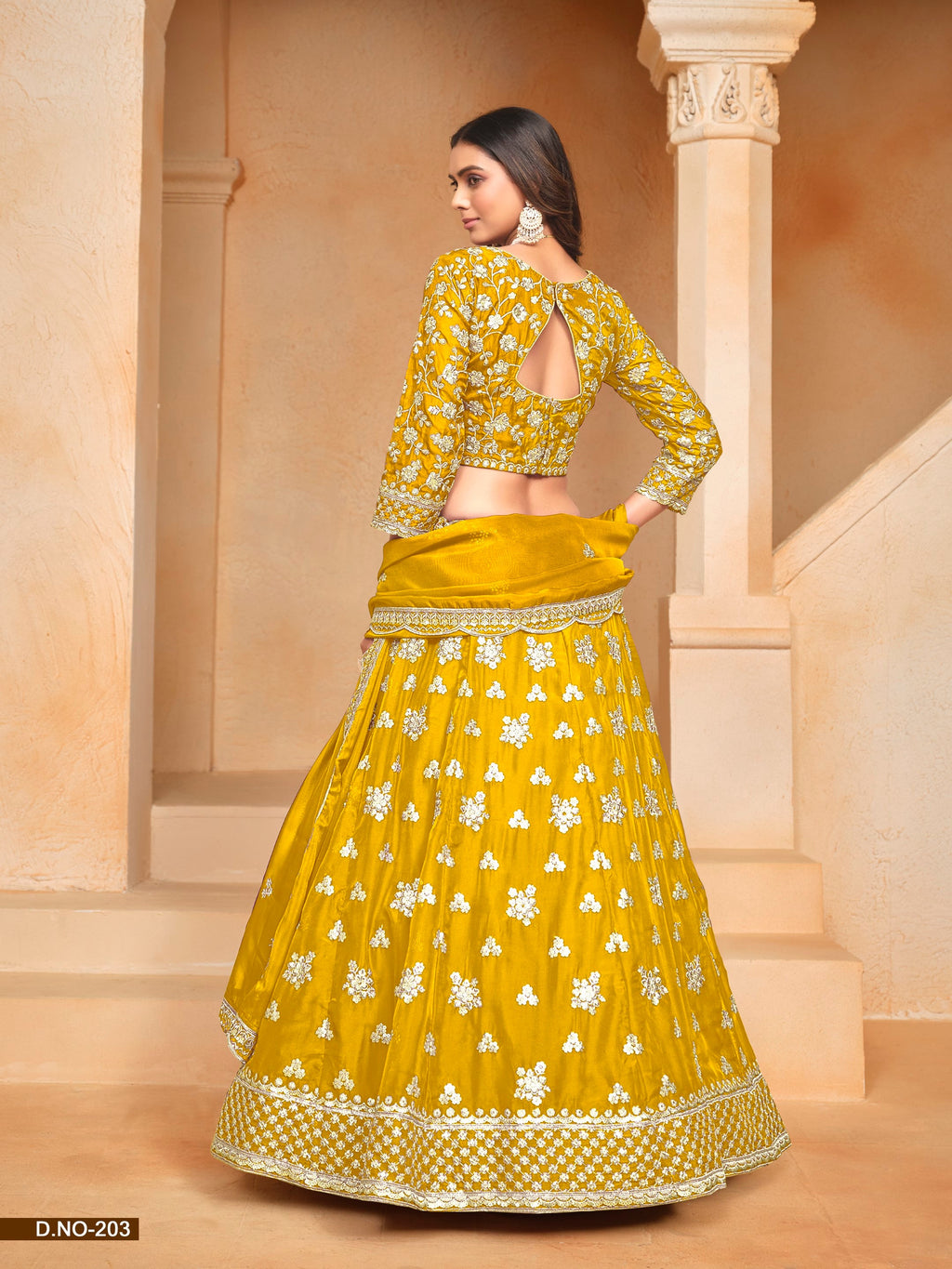 Anaita Yellow Embroidered Heavy Organza Designer Lehenga With Blouse | Grocsy