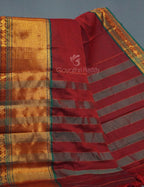 Kalanetha Maroon Colour Zari Kanchi Style Pure Narayanpet Cotton Saree By Gayathri Reddy Designer Studio | Grocsy