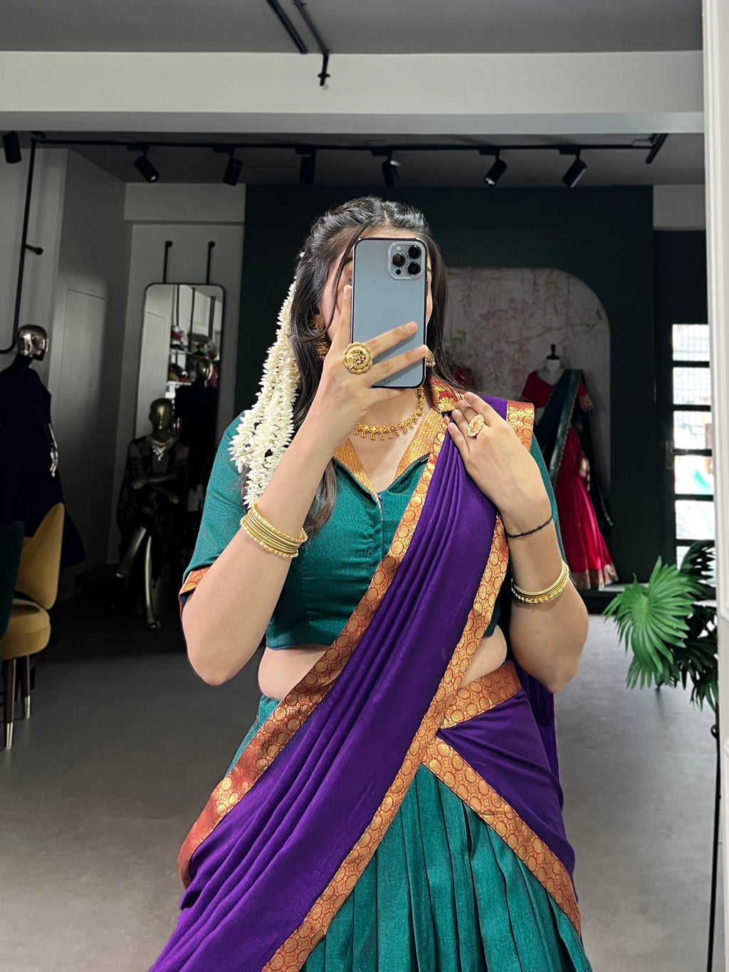 Lorenvalley Fashion Firozi Narayan Pet Silk Zari Weaving Work Lehenga Choli with Dupatta | Grocsy