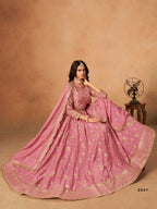 Anaita Pink Organza Lehenga Choli With Heavy Embroidery Work | Grocsy