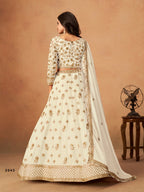 Anaita White Organza Lehenga Choli With Heavy Embroidery Work | Grocsy