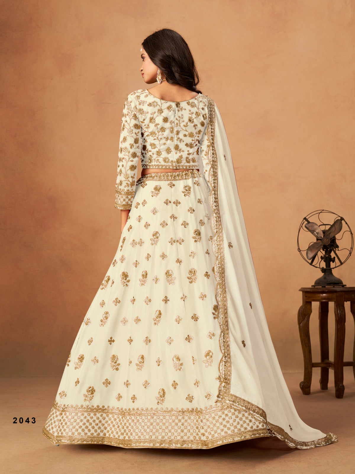 Anaita White Organza Lehenga Choli With Heavy Embroidery Work | Grocsy
