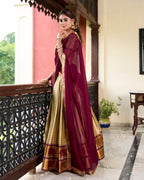 Lorenvalley Chiku Cotton Silk Weaving Work With Paithani Concept Lehenga Choli | Grocsy