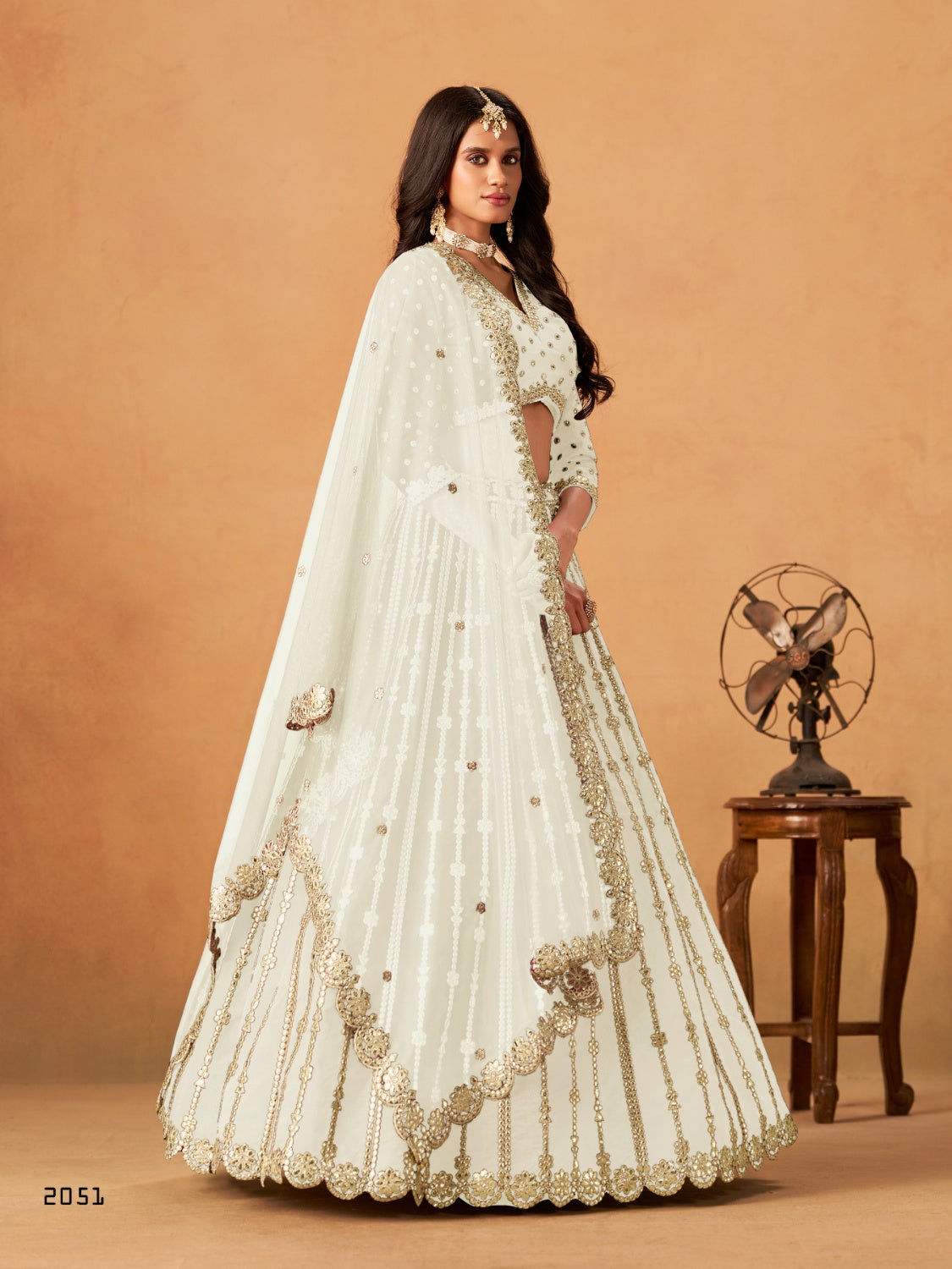 Anaita White Art Silk Lehenga Choli With Embroidery Work | Grocsy