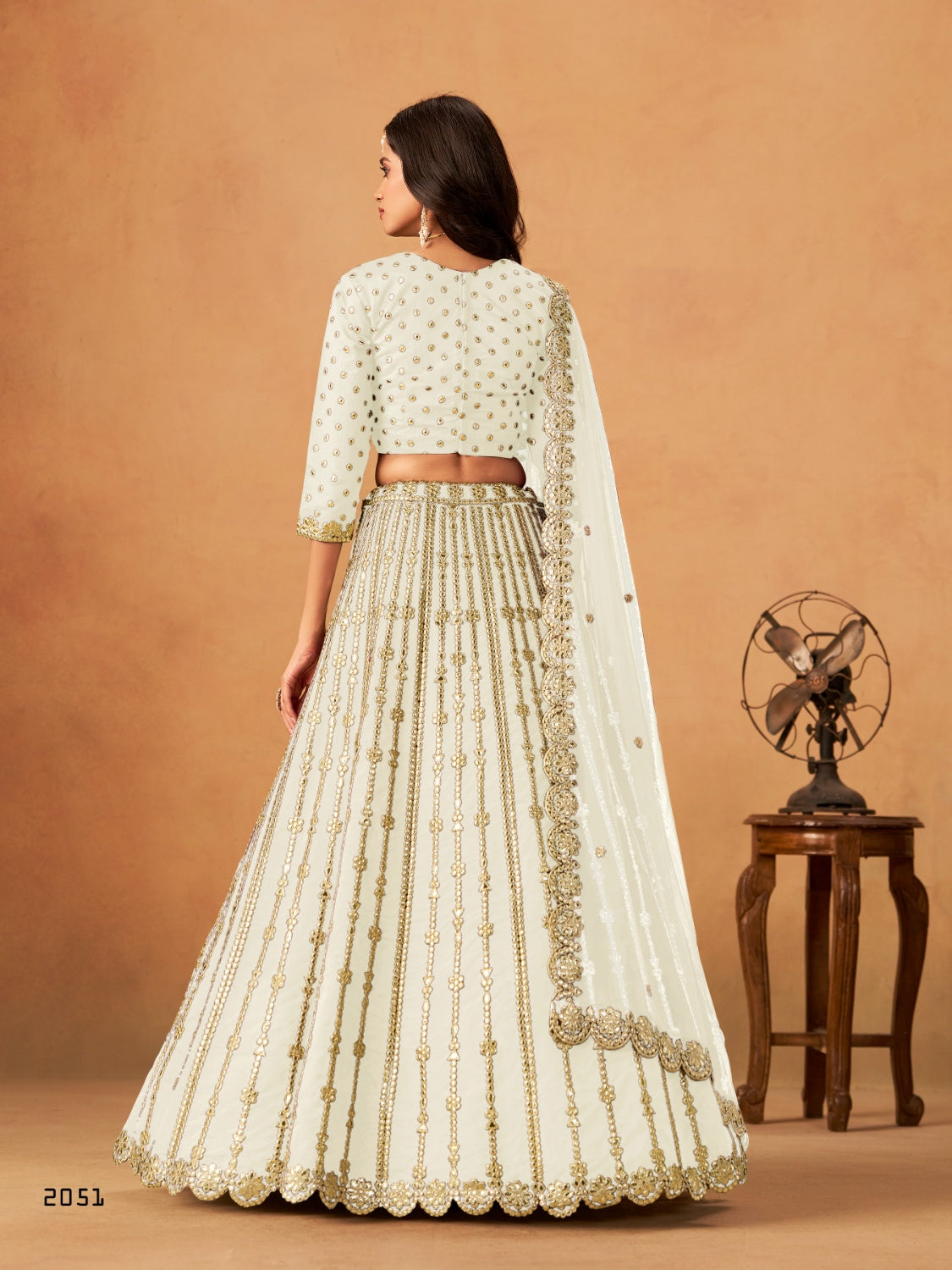 Anaita White Art Silk Lehenga Choli With Embroidery Work | Grocsy