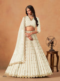 Anaita White Art Silk Lehenga Choli With Embroidery Work | Grocsy