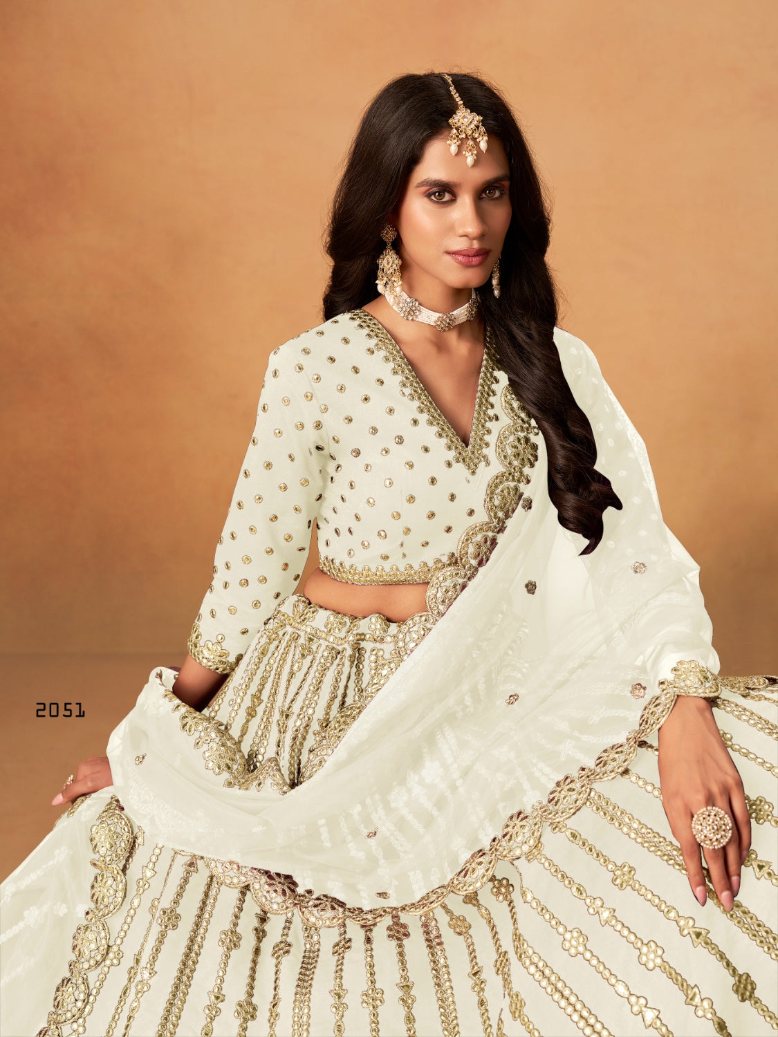 Anaita White Art Silk Lehenga Choli With Embroidery Work | Grocsy