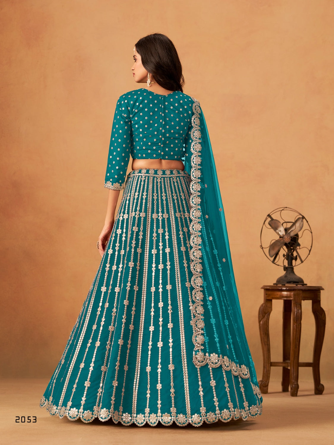 Anaita Teal Green Art Silk Lehenga Choli With Embroidery Work | Grocsy