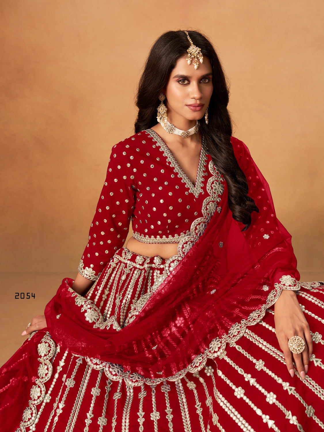 Anaita Red Art Silk Lehenga Choli With Embroidery Work | Grocsy