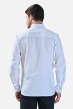 Xkind White Embroidery Full Sleeve Shirt | Grocsy