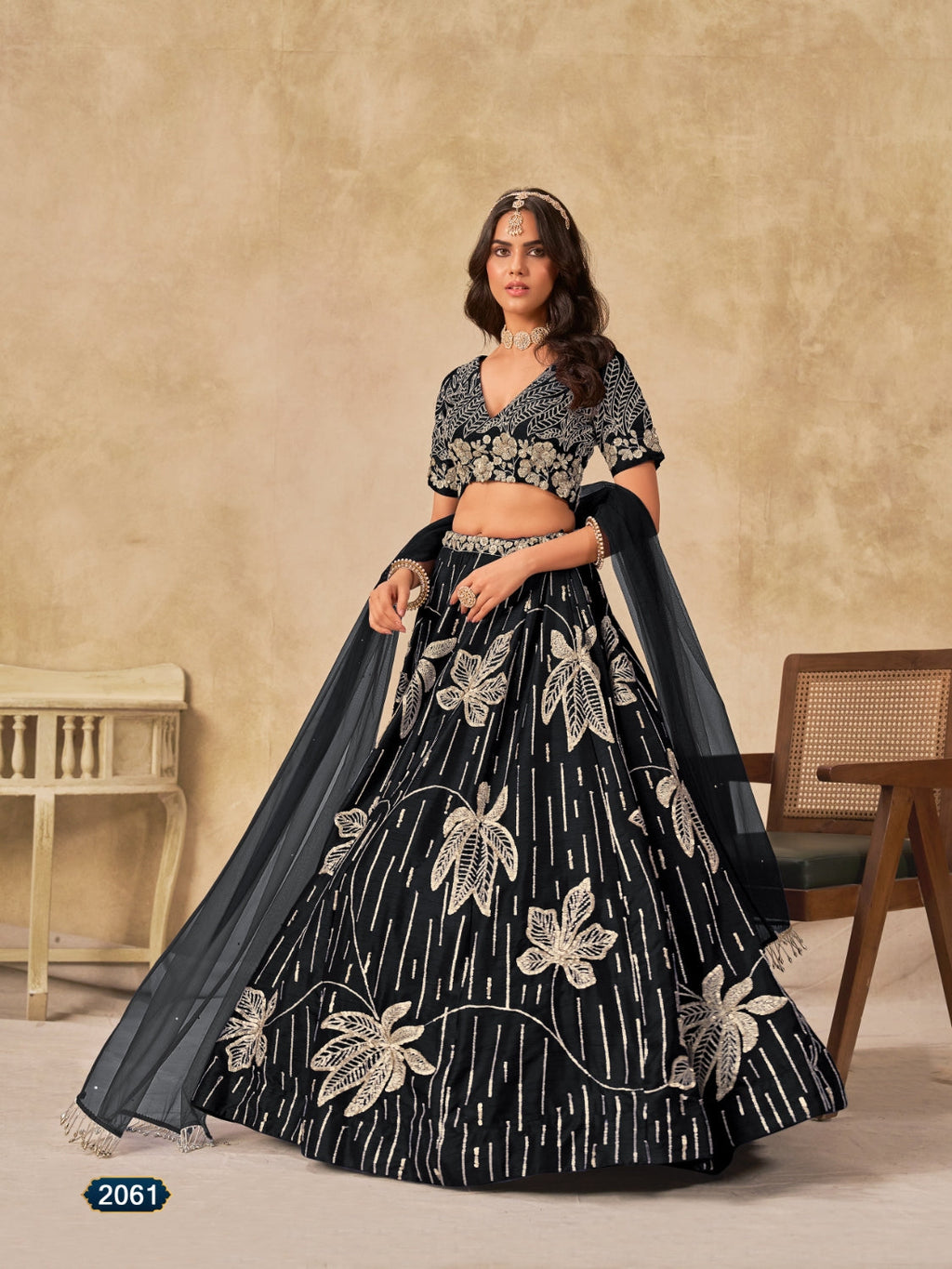 Anaita Black Heavy Art Silk Lehenga Choli With Embroidery Work | Grocsy