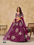 Anaita Maroon Heavy Art Silk Lehenga Choli With Embroidery Work | Grocsy