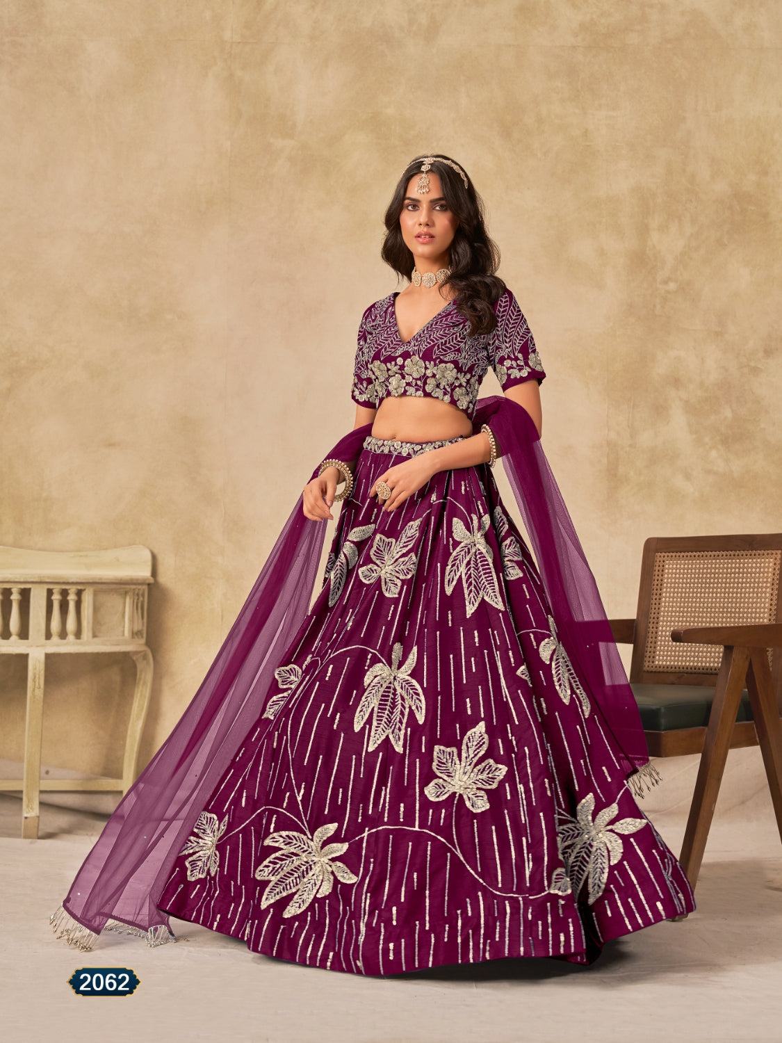 Anaita Maroon Heavy Art Silk Lehenga Choli With Embroidery Work | Grocsy