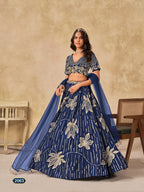 Anaita Navy Blue Heavy Art Silk Lehenga Choli With Embroidery Work | Grocsy