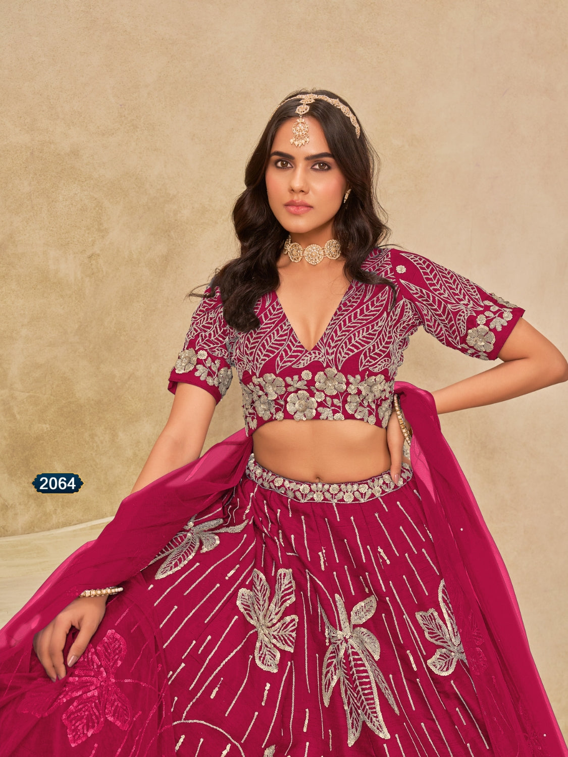 Anaita Magenta Heavy Art Silk Lehenga Choli With Embroidery Work | Grocsy