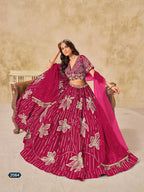 Anaita Magenta Heavy Art Silk Lehenga Choli With Embroidery Work | Grocsy