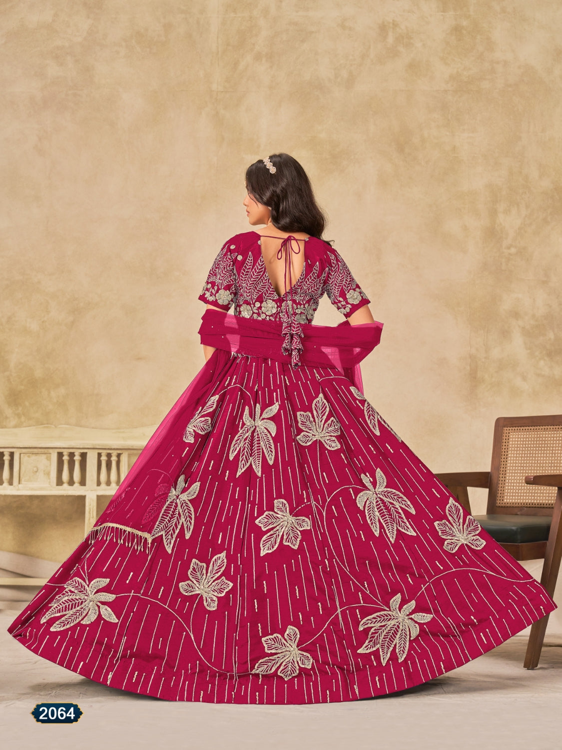 Anaita Magenta Heavy Art Silk Lehenga Choli With Embroidery Work | Grocsy