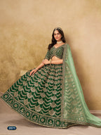 Anaita Mehendi Art Silk Lehenga Choli With Heavy Embroidery Work | Grocsy