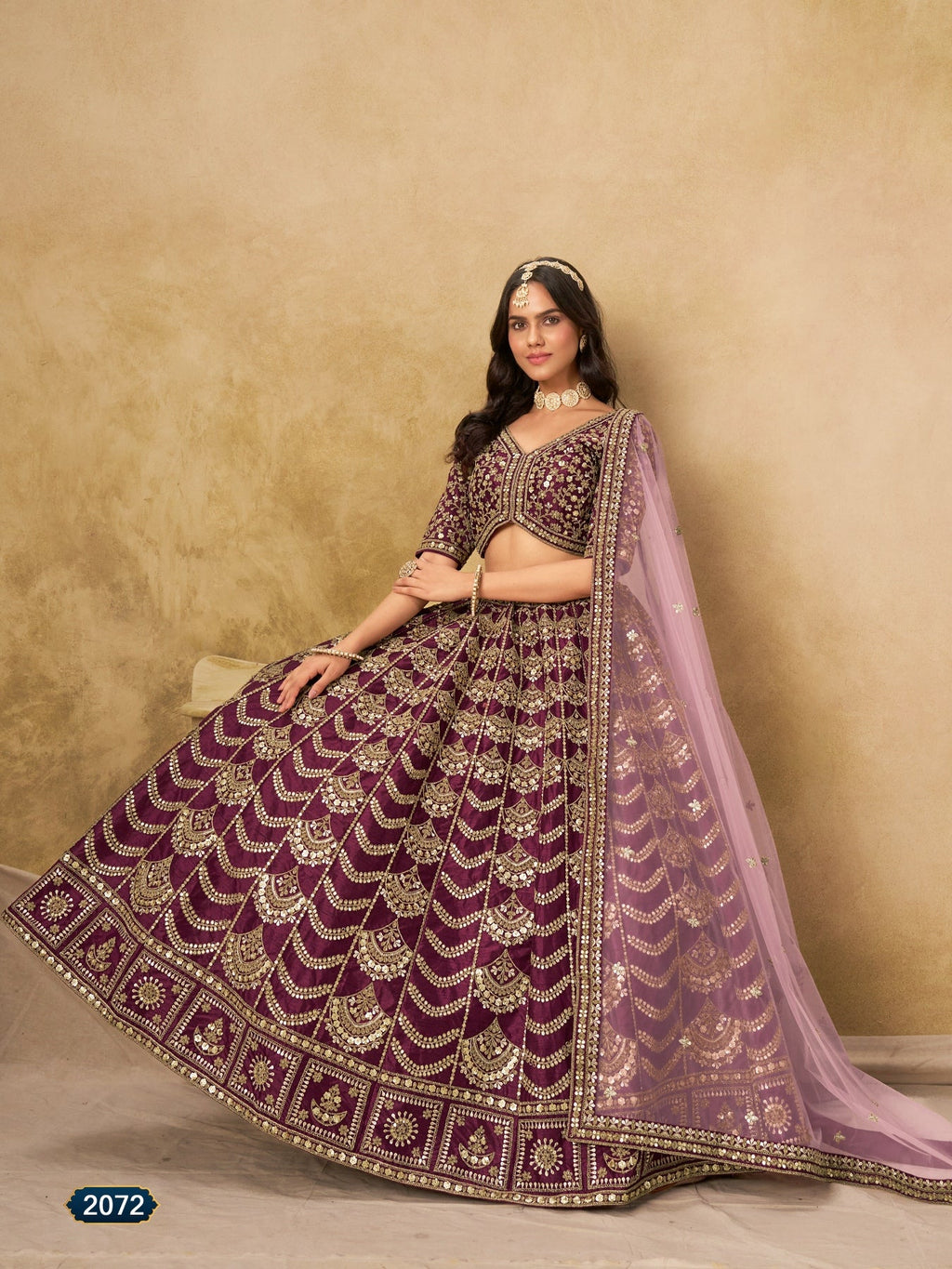Anaita D Purple Art Silk Lehenga Choli With Heavy Embroidery Work | Grocsy