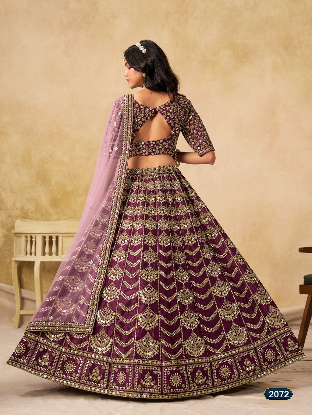 Anaita D Purple Art Silk Lehenga Choli With Heavy Embroidery Work | Grocsy