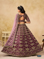 Anaita D Purple Art Silk Lehenga Choli With Heavy Embroidery Work | Grocsy