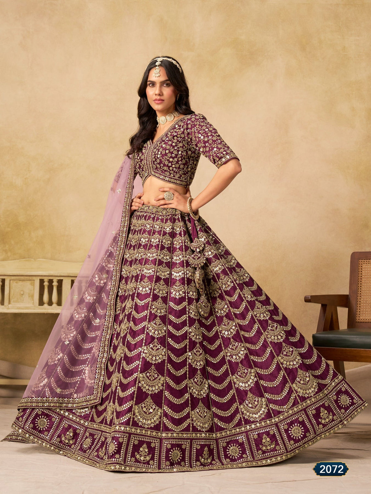 Anaita D Purple Art Silk Lehenga Choli With Heavy Embroidery Work | Grocsy