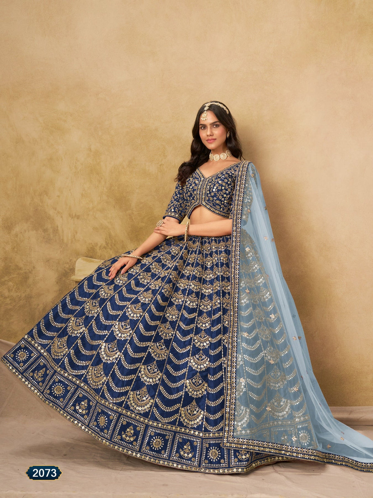 Anaita Teal Blue Art Silk Lehenga Choli With Heavy Embroidery Work | Grocsy