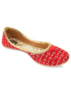 Desi Colour Women Indian Ethnic Footwear-Red Star | Grocsy