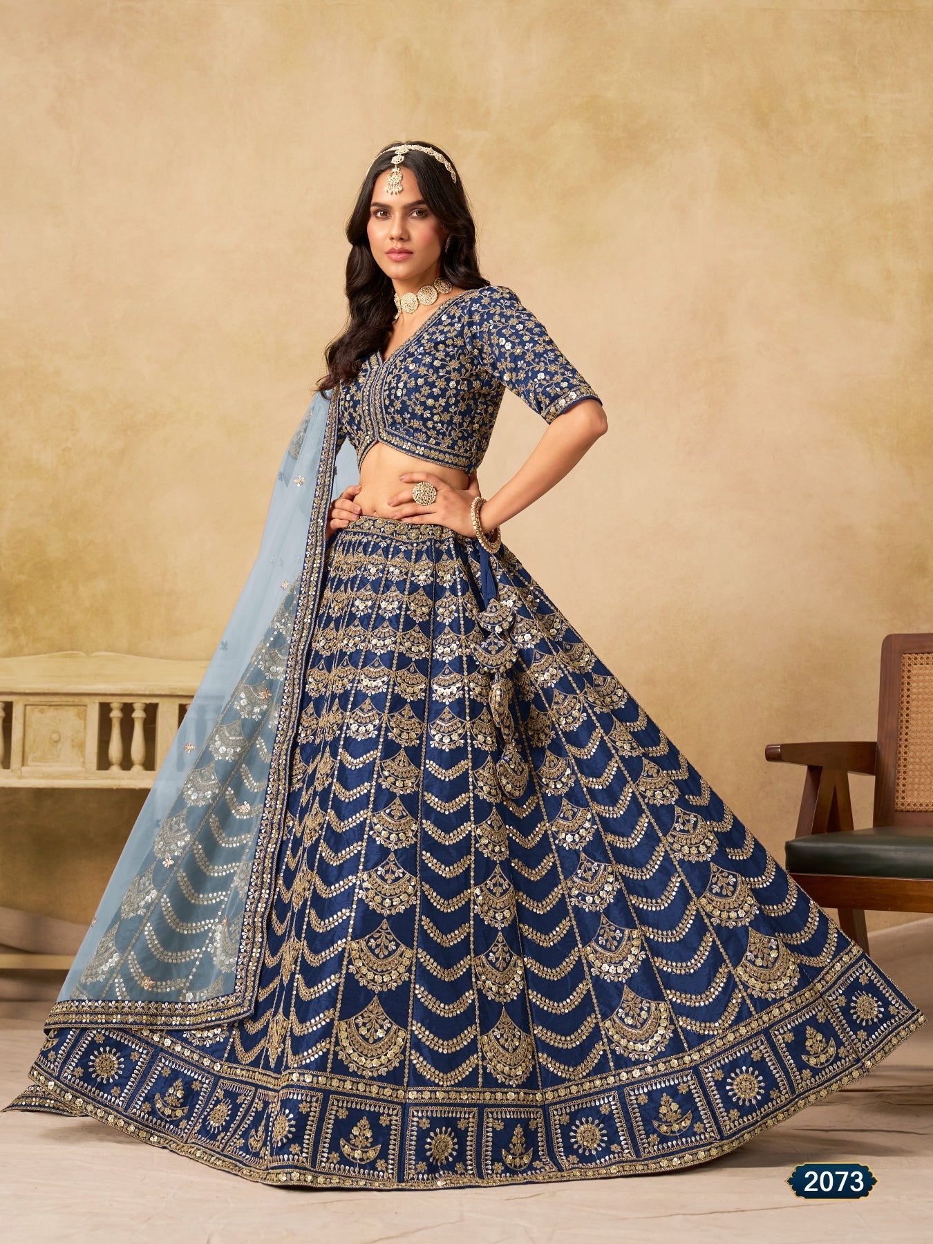 Anaita Teal Blue Art Silk Lehenga Choli With Heavy Embroidery Work | Grocsy