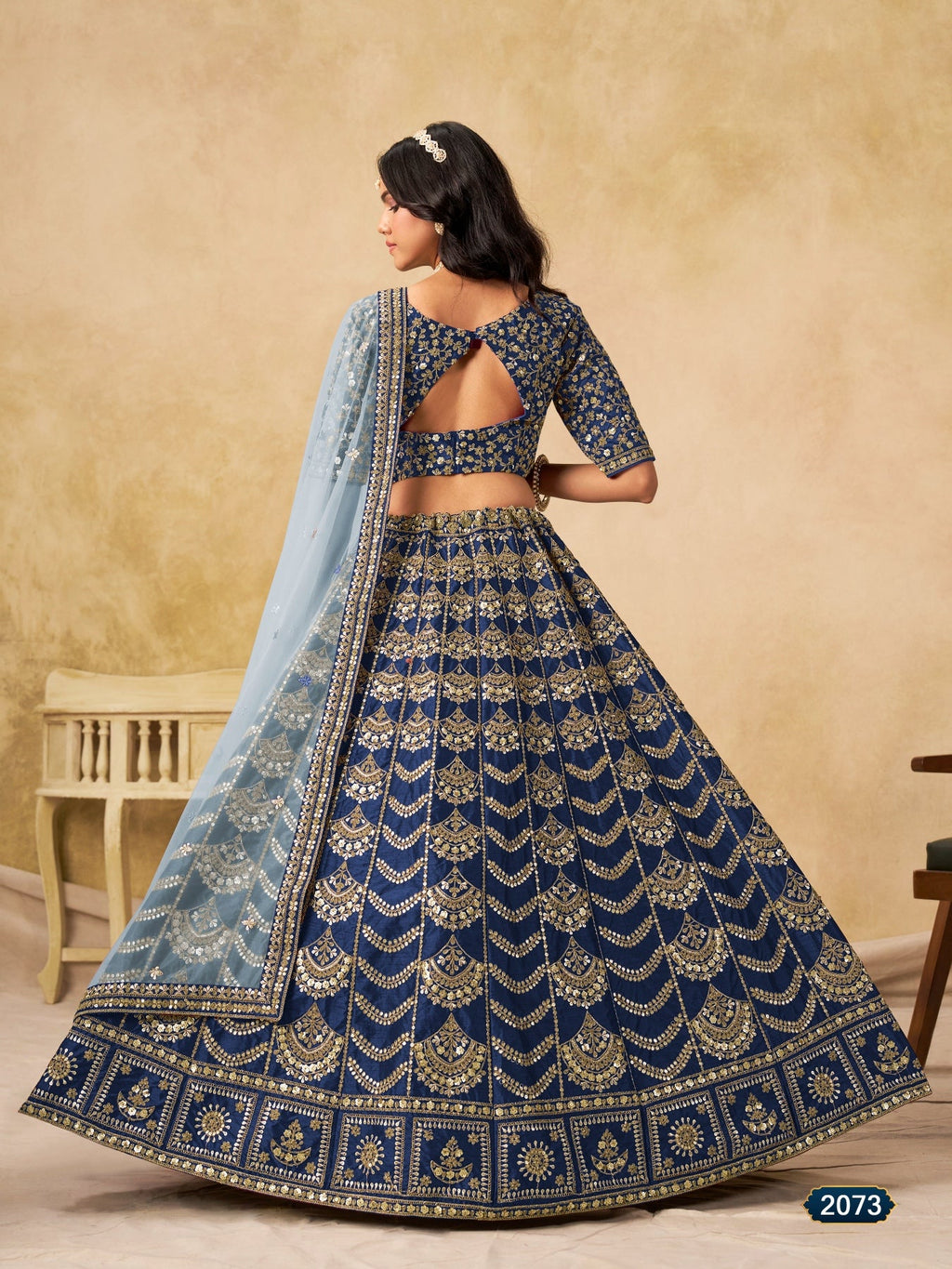 Anaita Teal Blue Art Silk Lehenga Choli With Heavy Embroidery Work | Grocsy