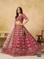 Anaita Maroon Art Silk Lehenga Choli With Heavy Embroidery Work | Grocsy