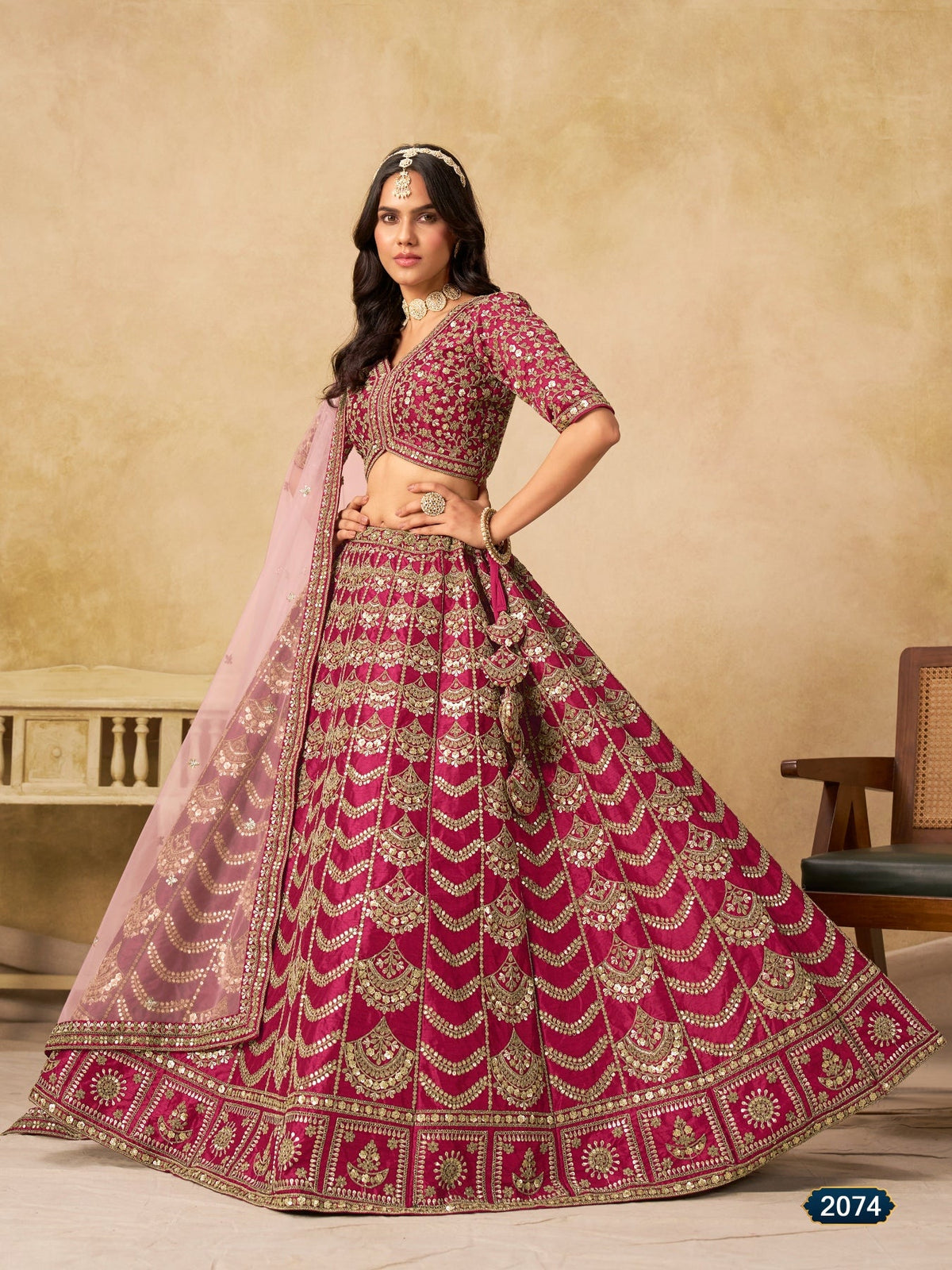Anaita Maroon Art Silk Lehenga Choli With Heavy Embroidery Work | Grocsy